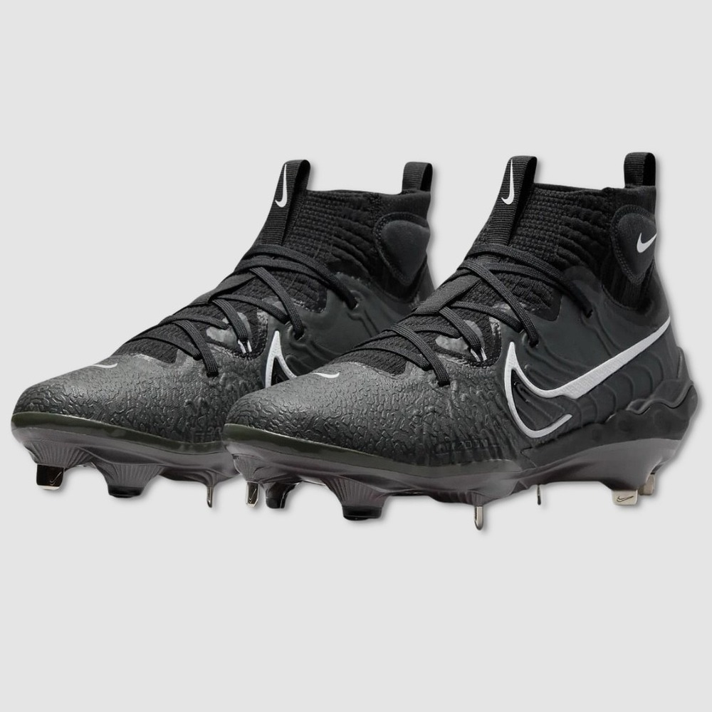 Nike Alpha Huarache NXT Metal Cleats - NEW Mens 13 Black / White -‎ #49147-CL2